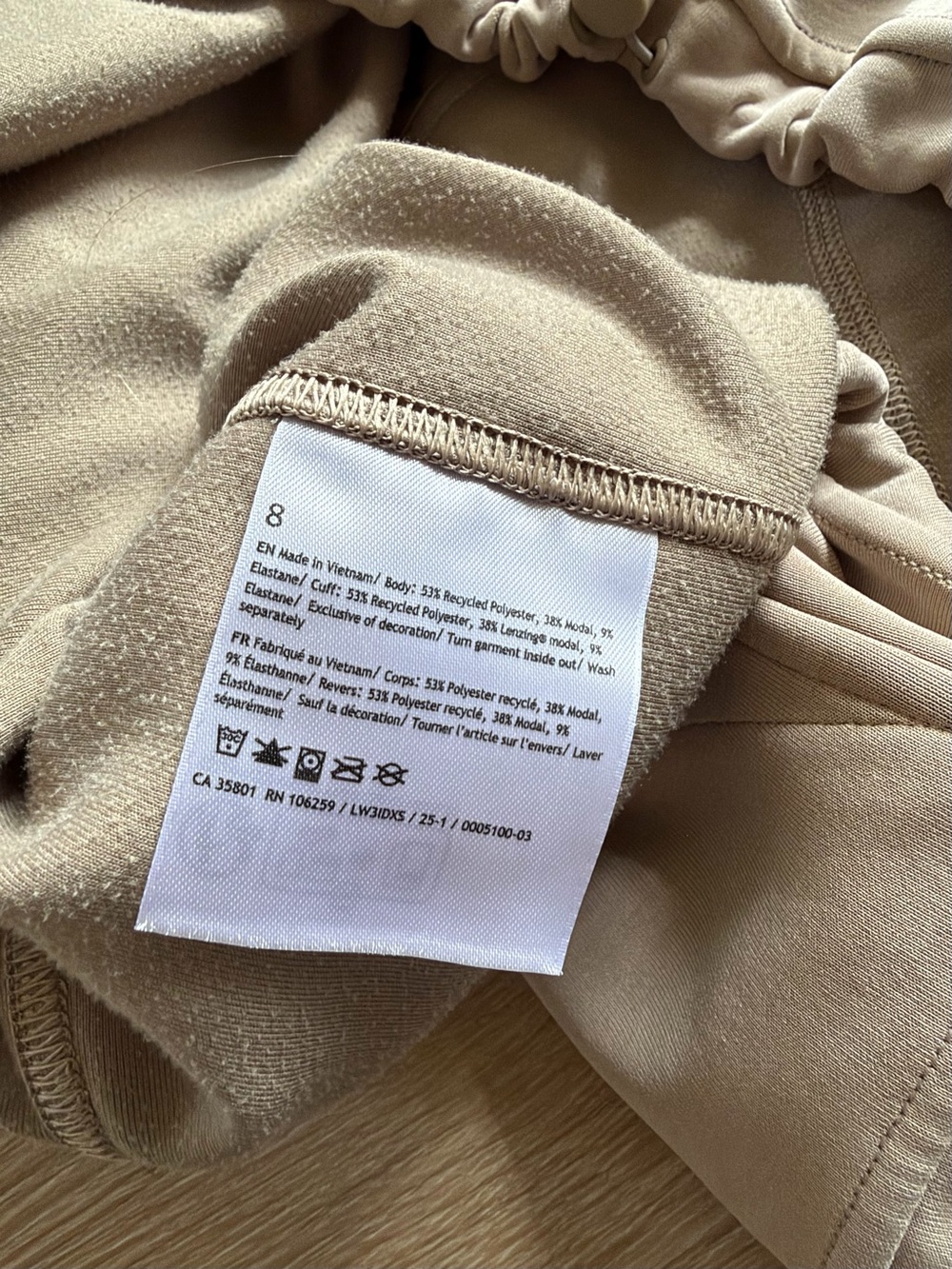 lululemon athletica Brushed Softstreme Half Zip in Light Beige - Picture 8 of 9